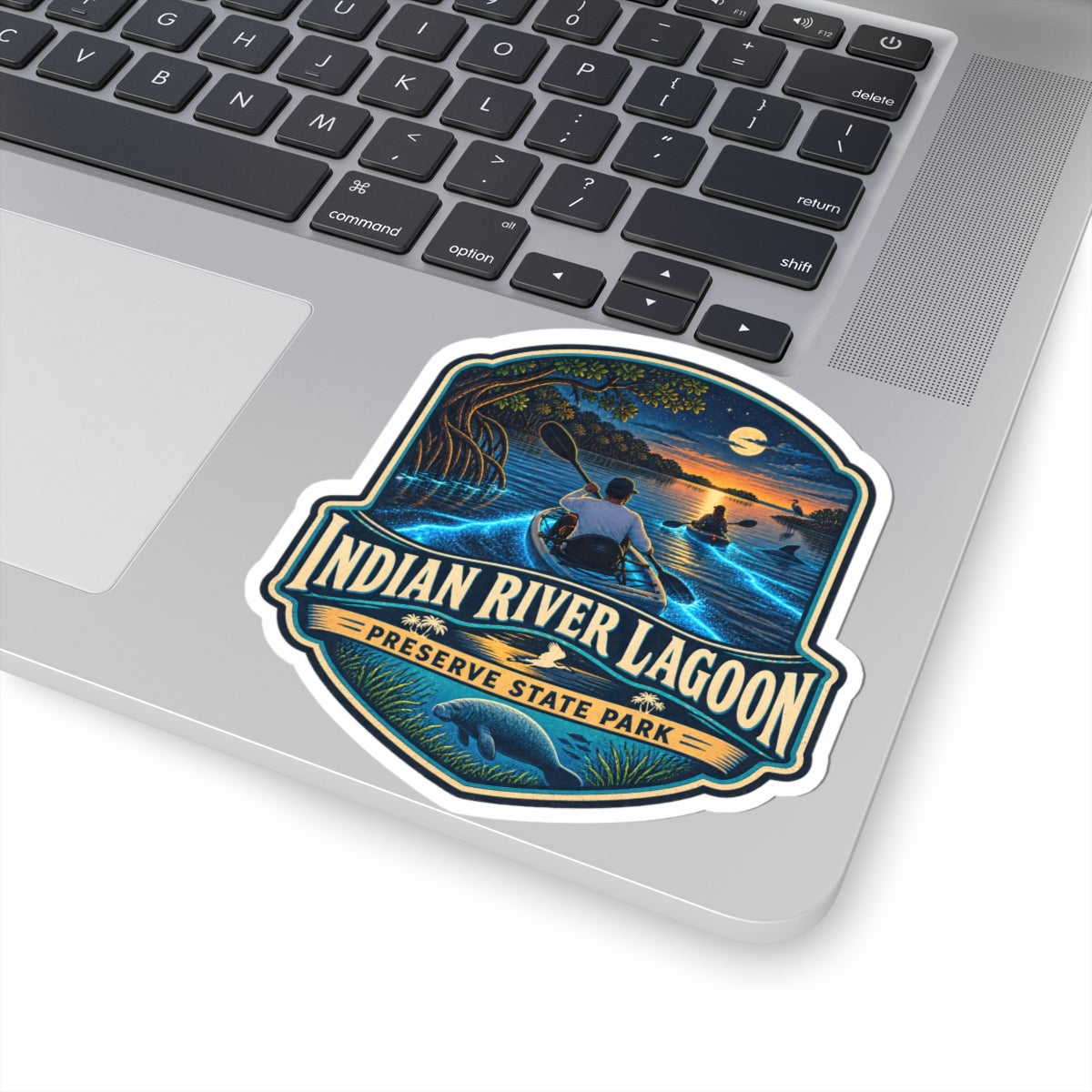 Indian River Lagoon Preserve State Park Kayak Sticker — Scenic Nature Park Decal