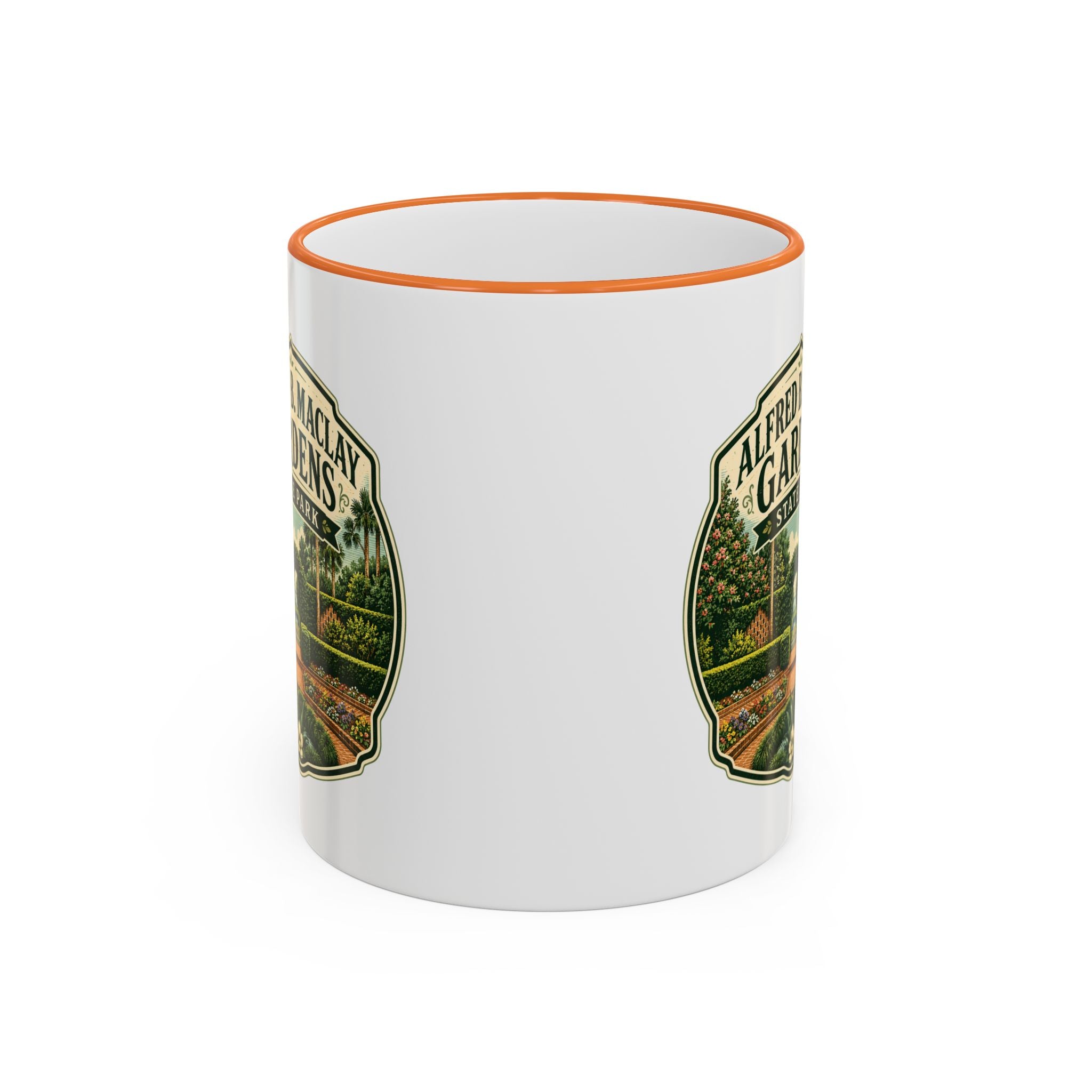 Maclay Gardens Vintage Mug — Accent Rim & Handle 11oz/15oz