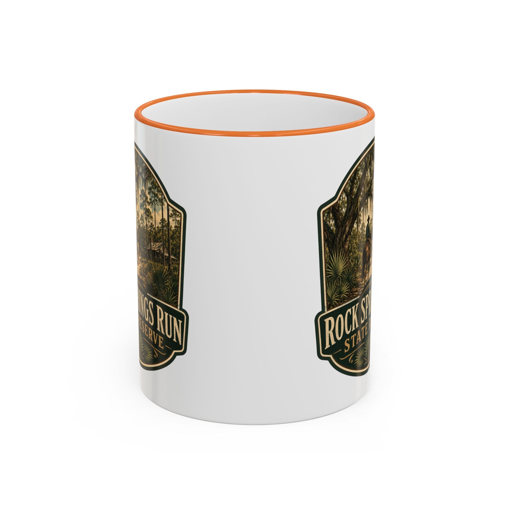 Rock Springs Run Vintage Mug — Accent Rim & Handle 11oz/15oz