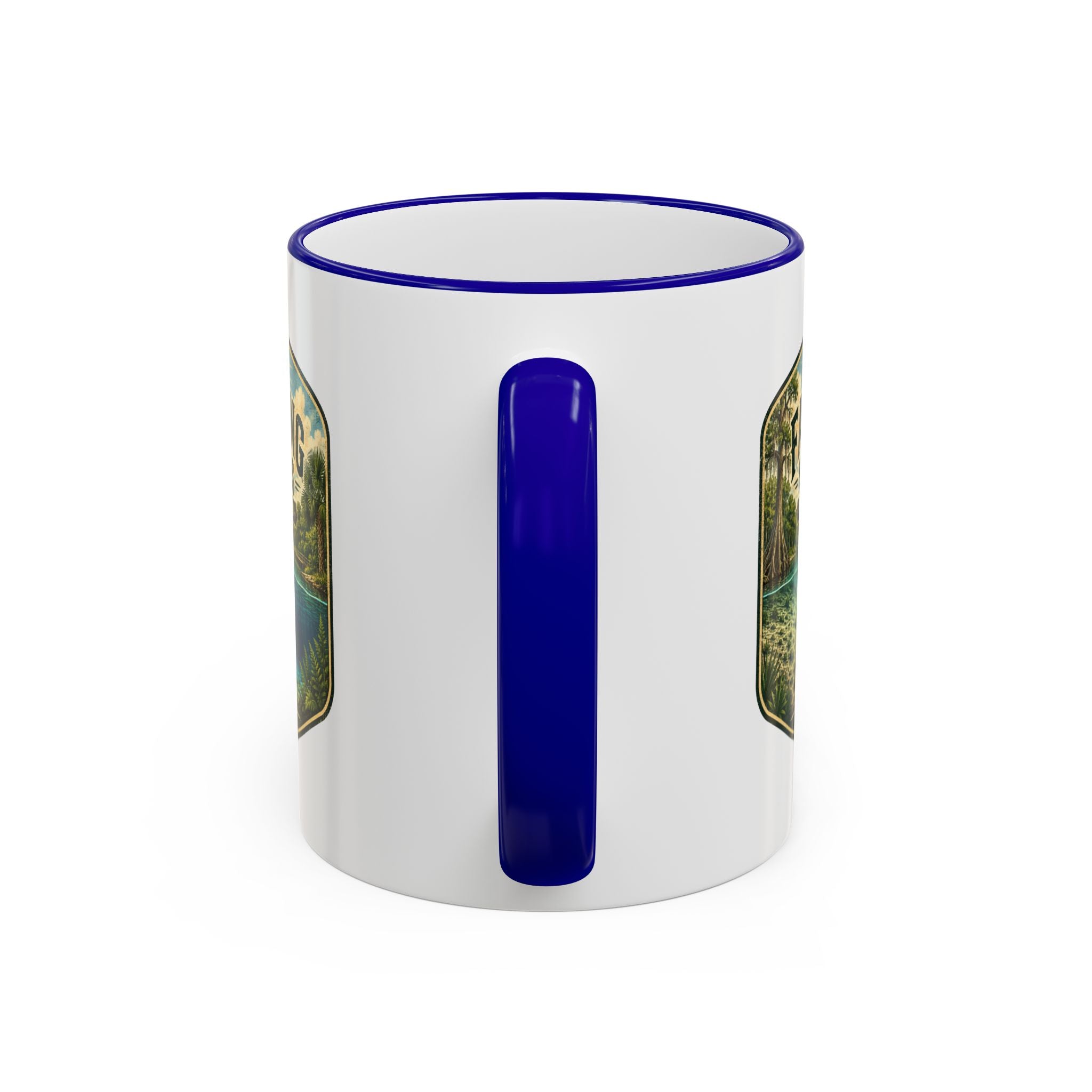 Fanning Springs Vintage Mug — Accent Rim & Handle 11oz/15oz