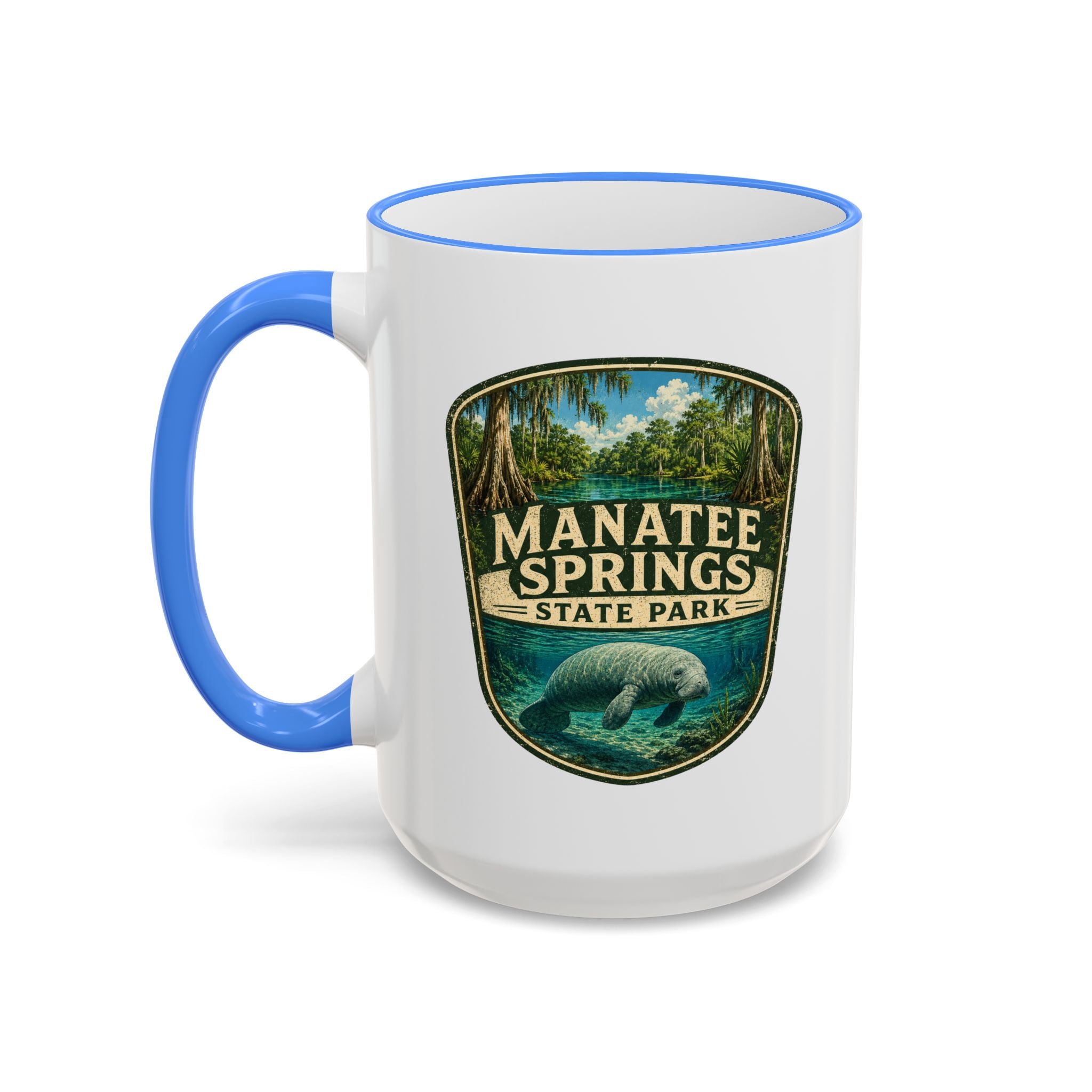 Manatee Springs Manatee Mug — Accent Rim & Handle 11oz/15oz