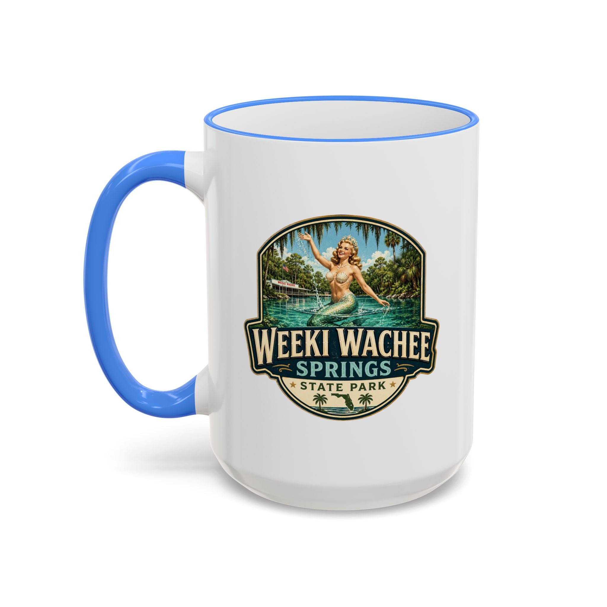 Weeki Wachee Vintage Mug — Accent Rim & Handle 11oz/15oz