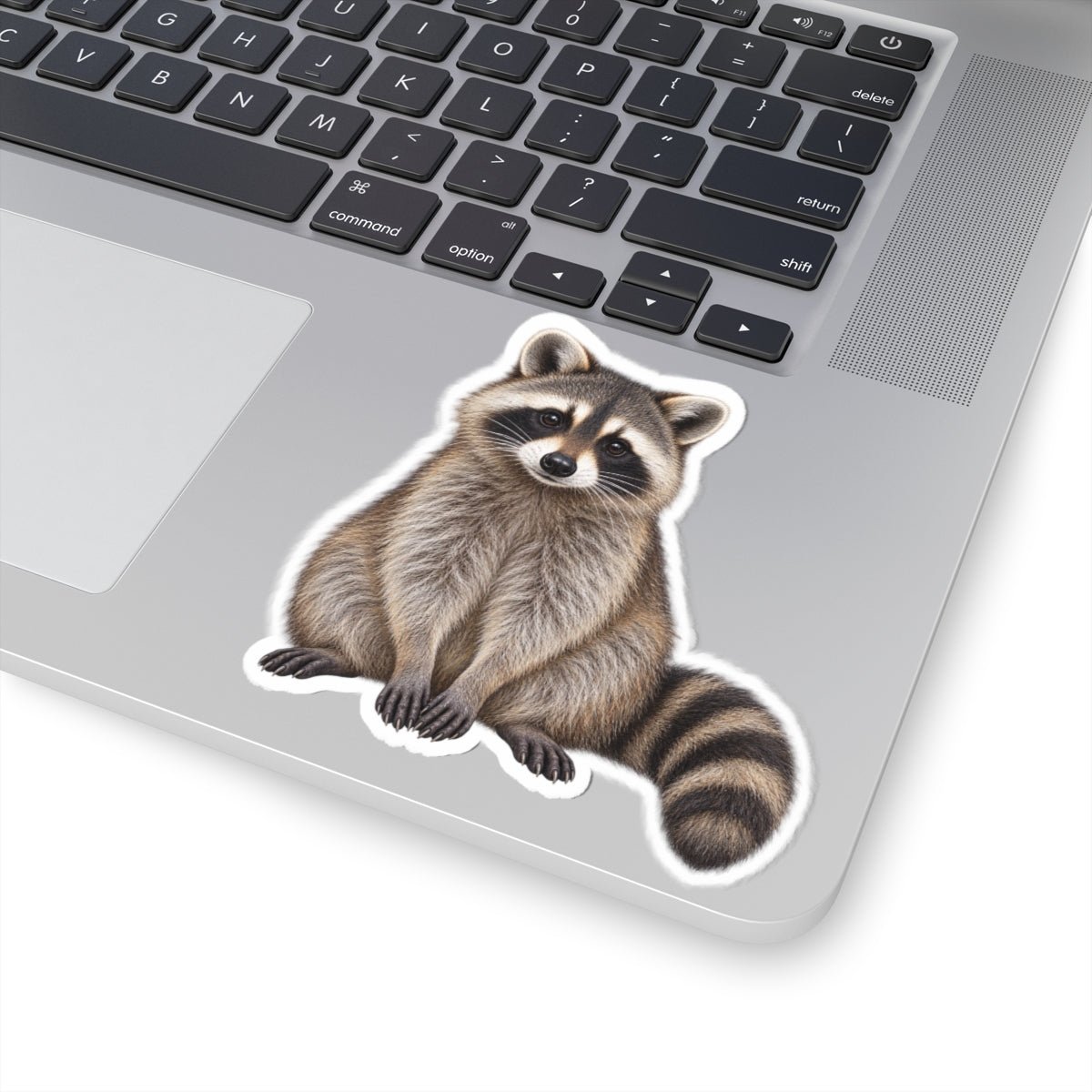 Raccoon Kiss-Cut Sticker — Cute Realistic Decal