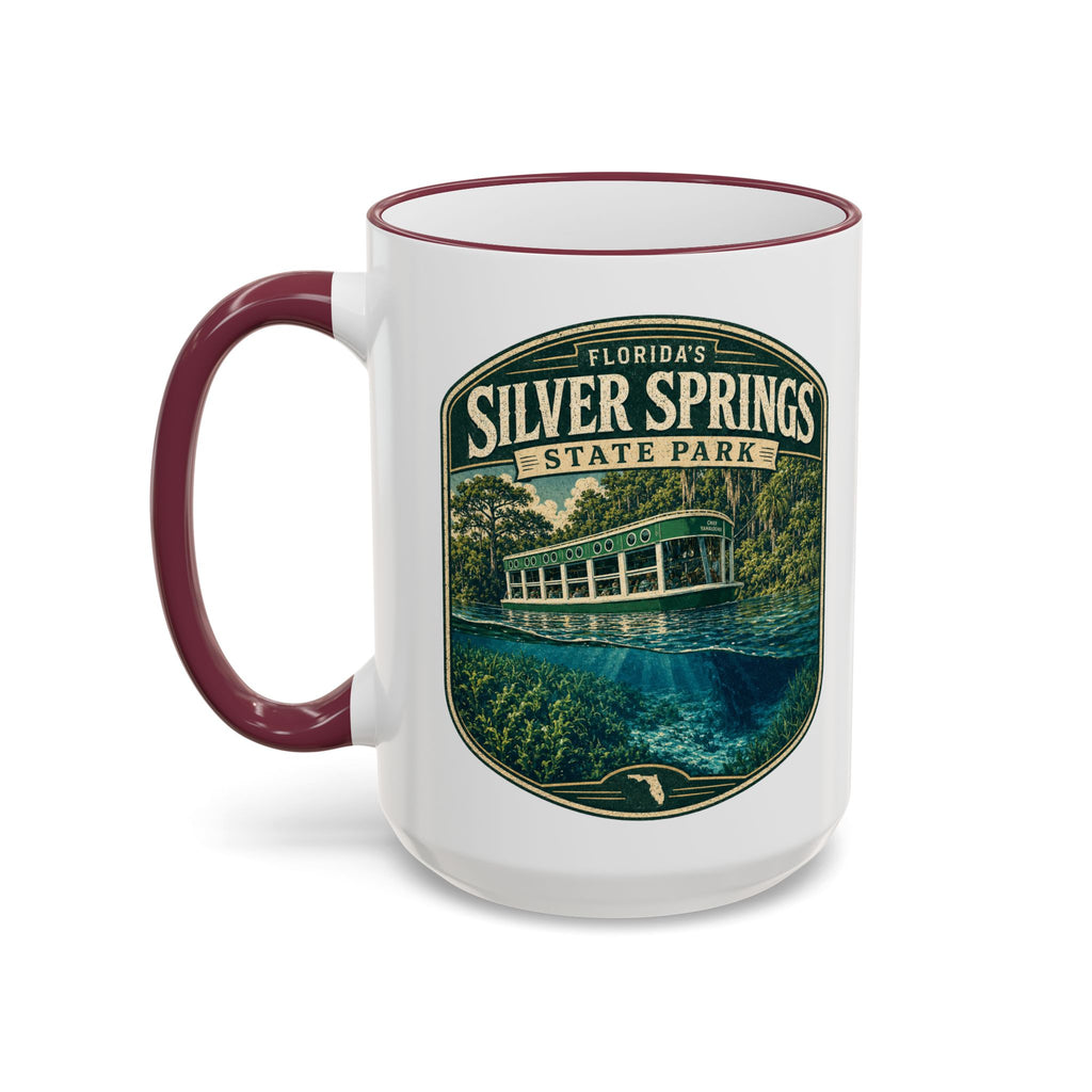 Silver Springs Vintage Mug — Accent Rim & Handle 11oz/15oz