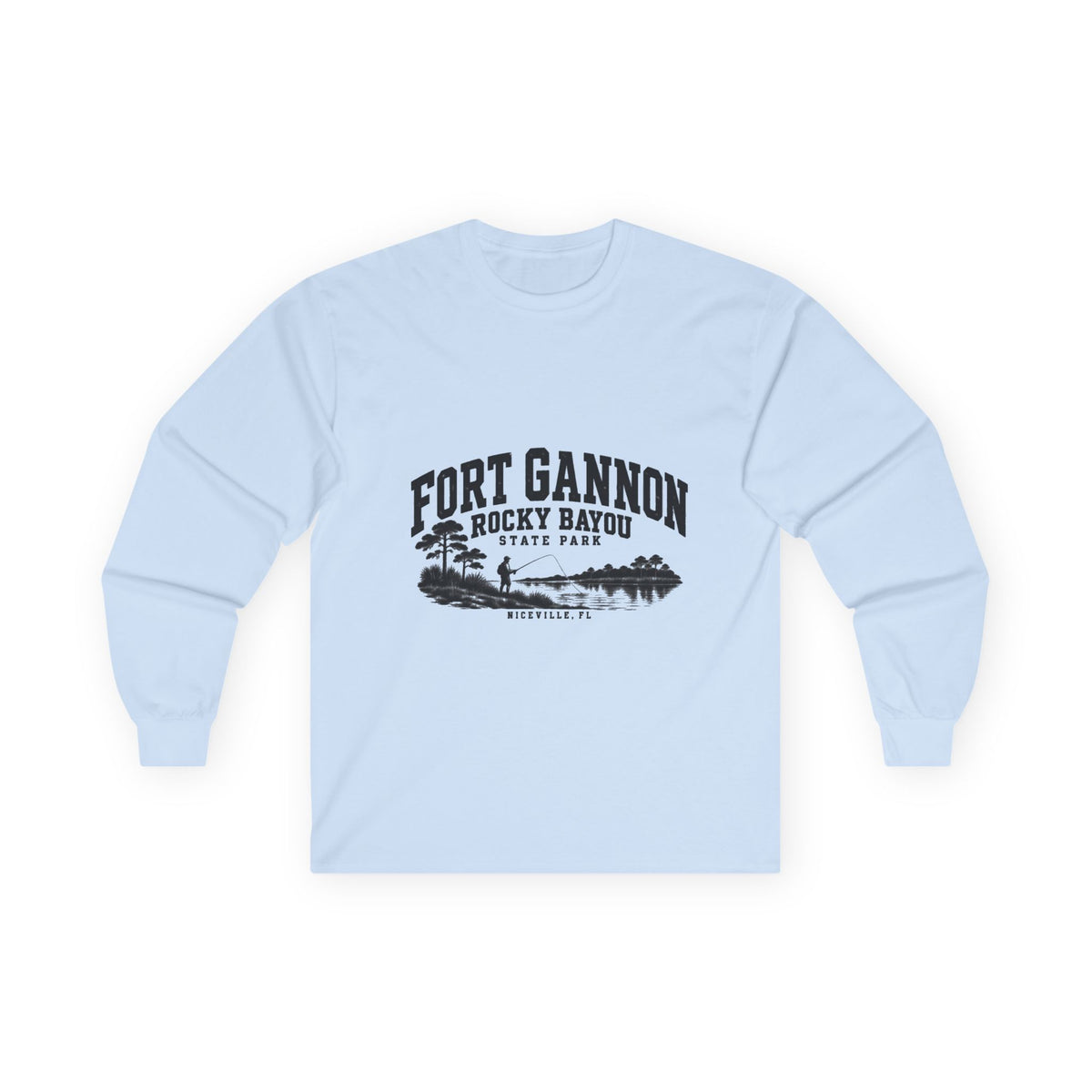 Fort Gannon Rocky Bayou State Park Logo- Long Sleeve Tee