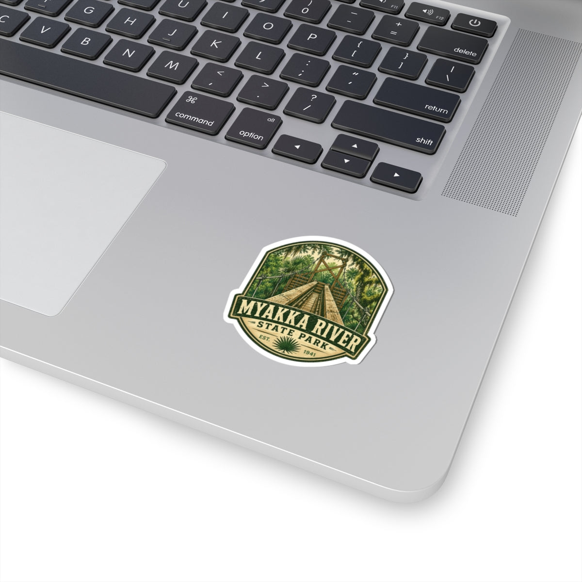 Myakka River State Park Kiss-Cut Sticker — Vintage Boardwalk Badge