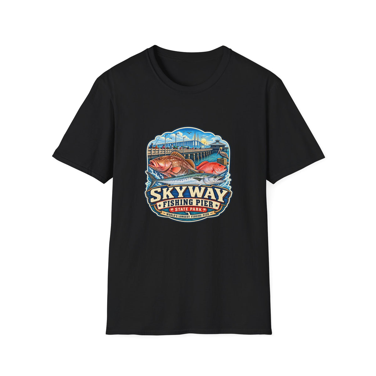 Skyway Fishing Pier — Retro Tee