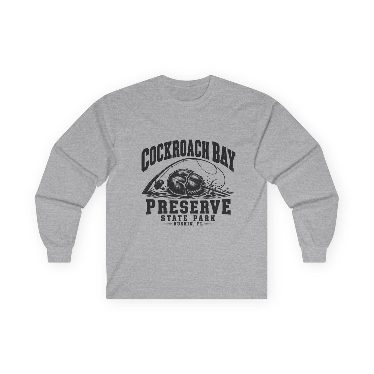 Cockroach Bay Preserve State Park Fishing Emblem- Long Sleeve Tee