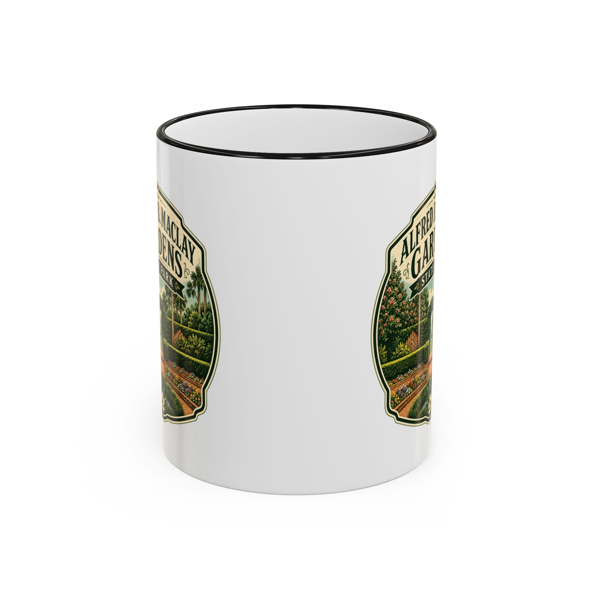 Maclay Gardens Vintage Mug — Accent Rim & Handle 11oz/15oz