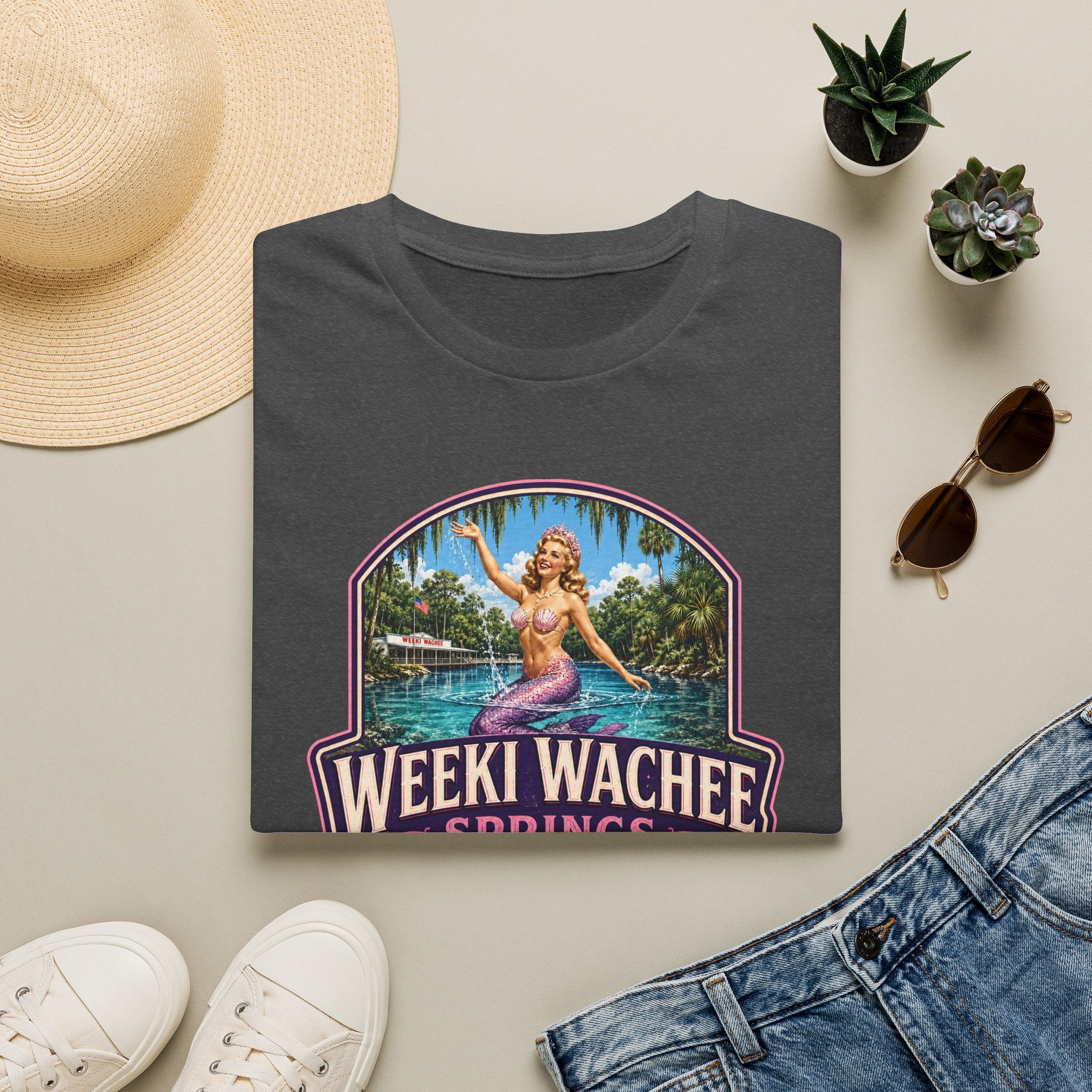 Weeki Wachee Springs — Retro Tee Pink