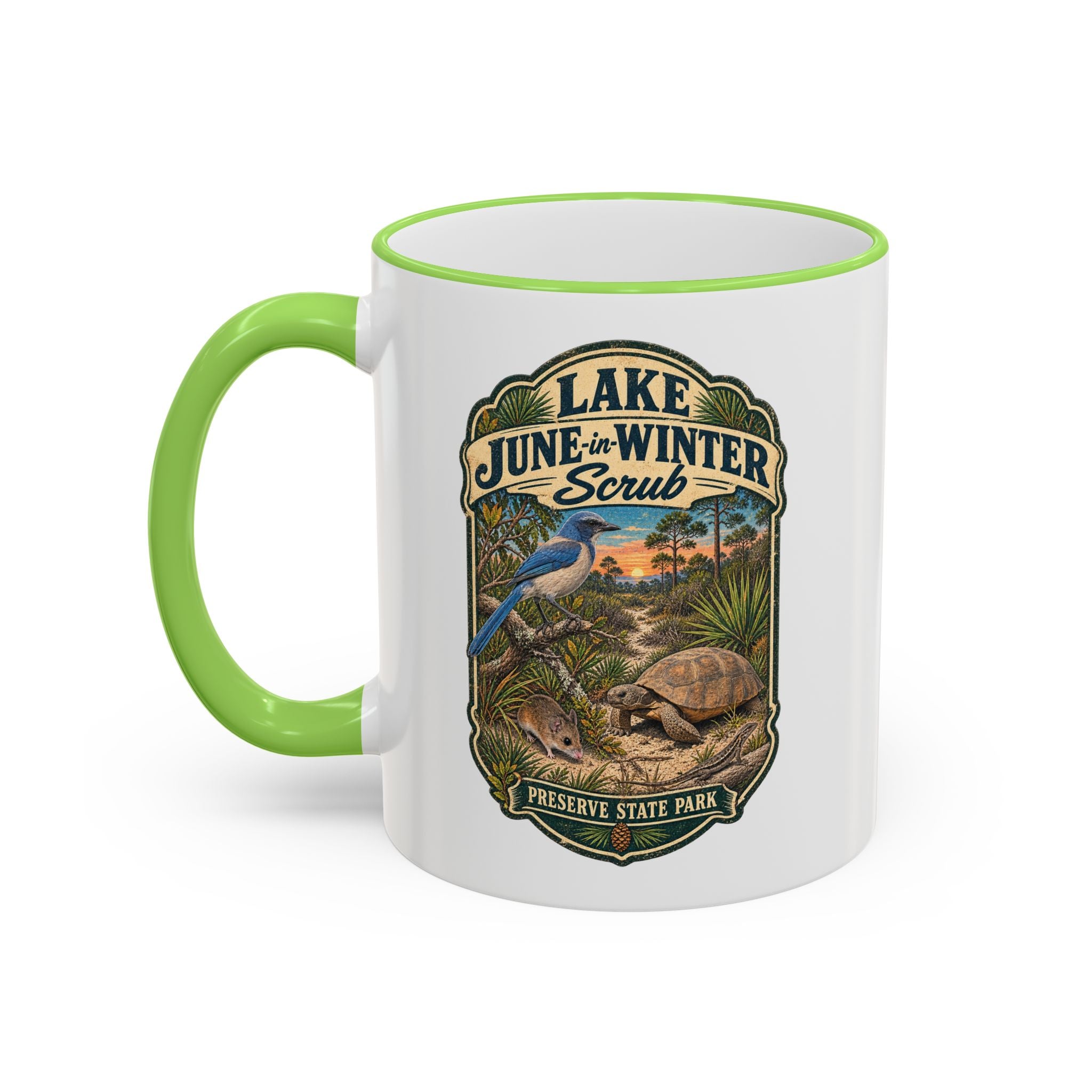 Lake June-in-Winter Accent Rim & Handle 11oz/15oz