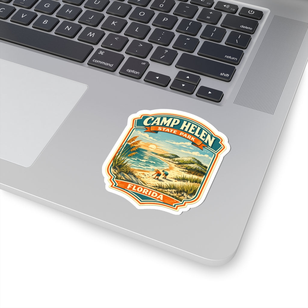 Camp Helen State Park Florida Sticker — Vintage Beach Travel Decal
