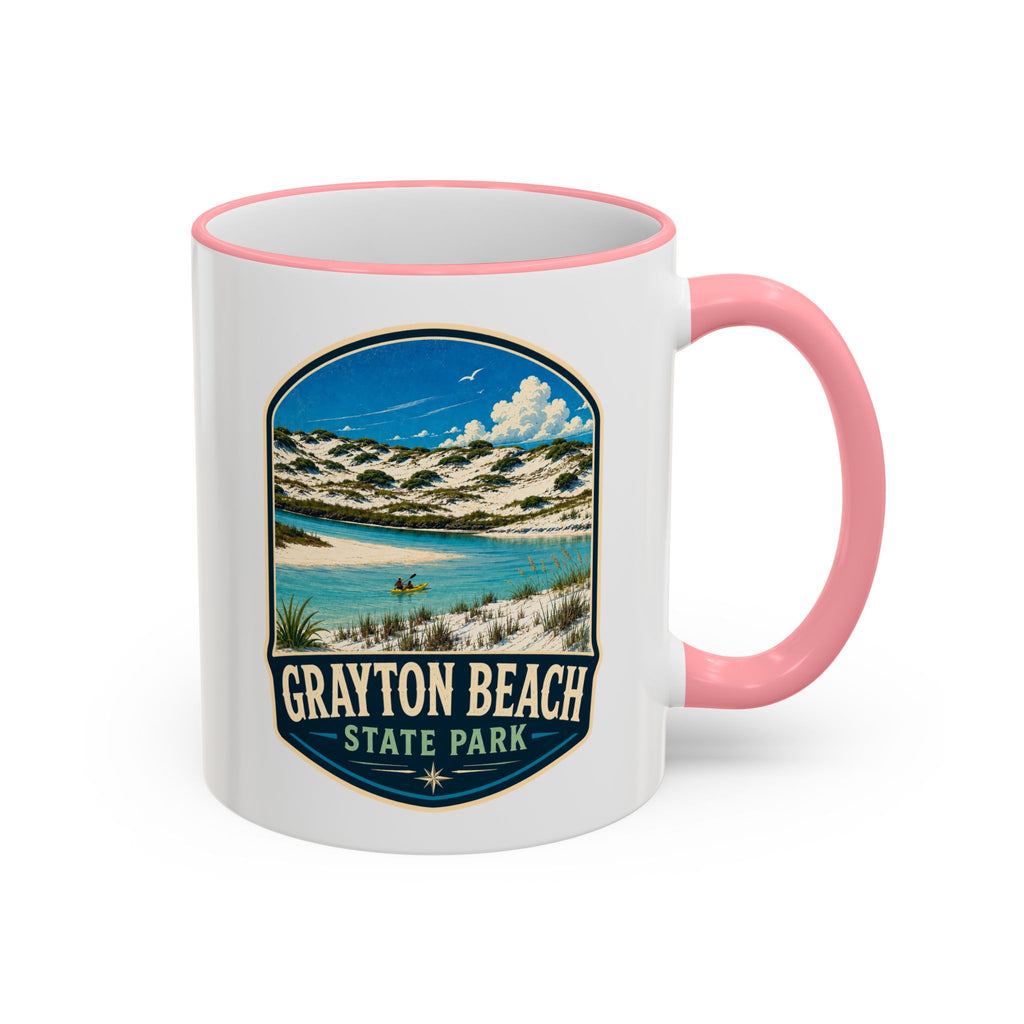 Grayton Beach Vintage Mug — Accent Rim & Handle 11oz/15oz