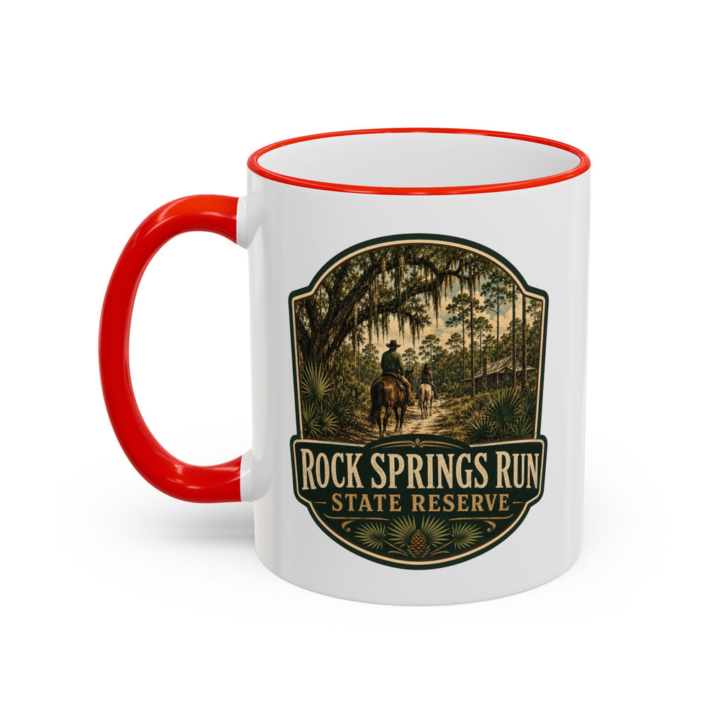 Rock Springs Run Vintage Mug — Accent Rim & Handle 11oz/15oz