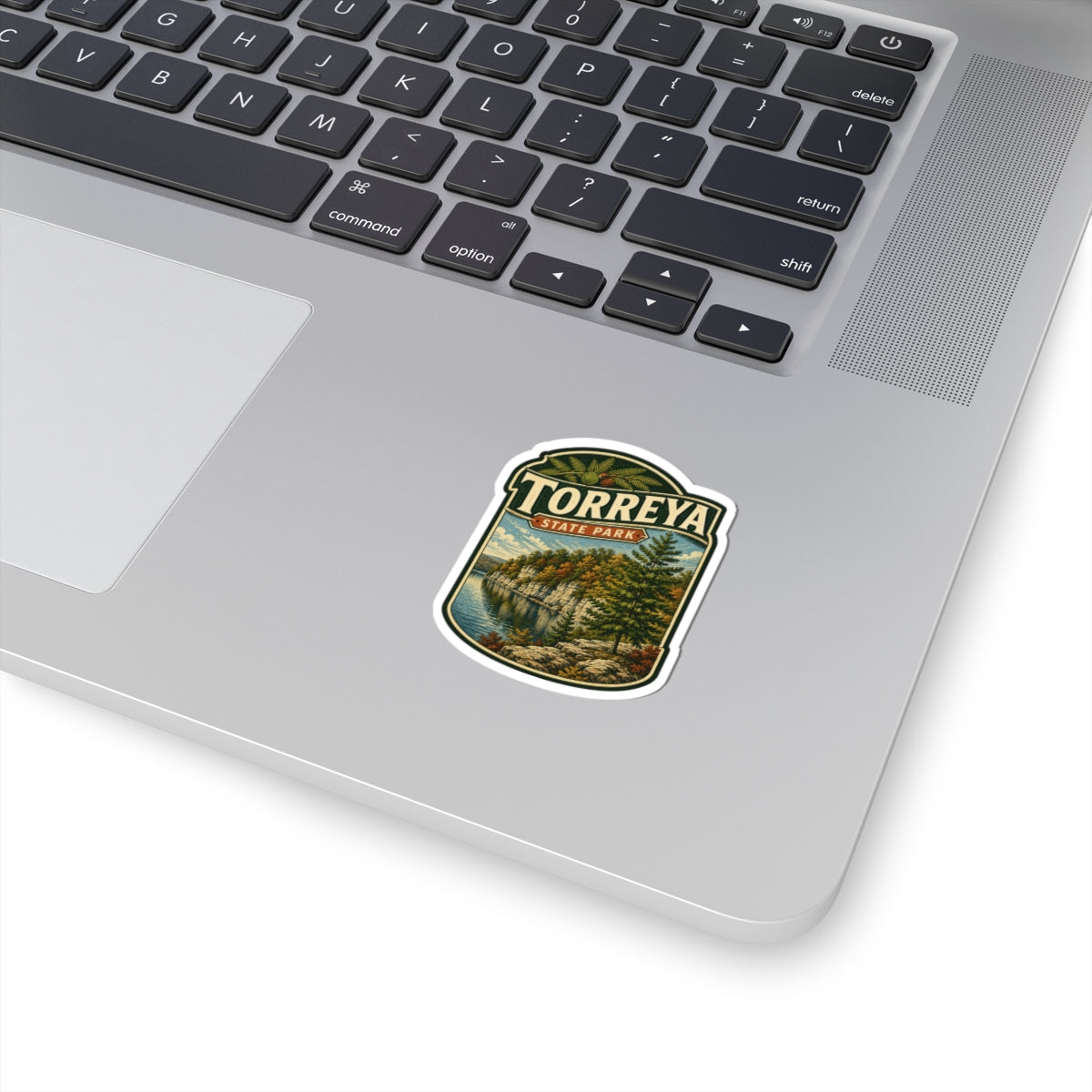 Torreya State Park Vintage Landscape Kiss-Cut Sticker