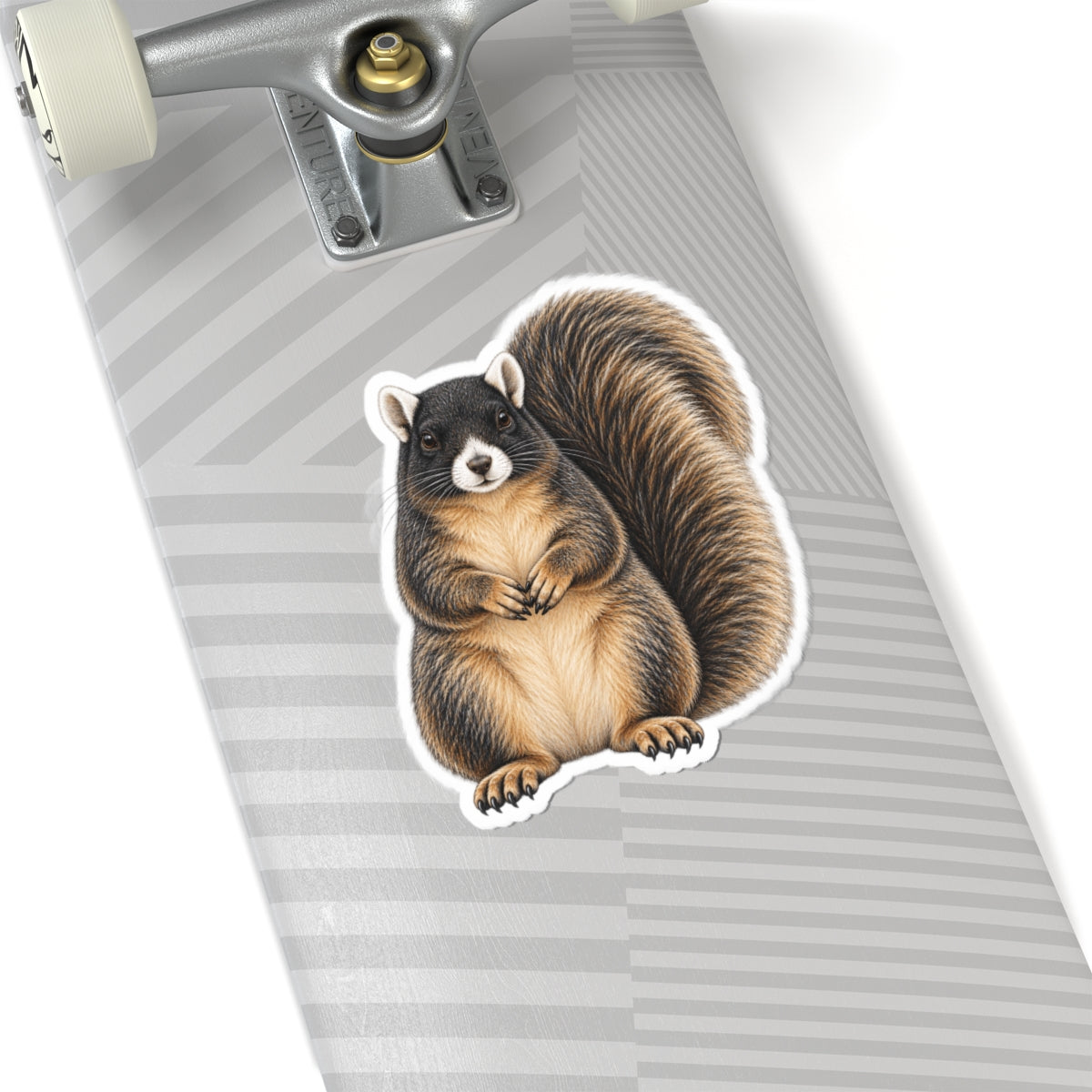 Sitting Sherman Fox Squirrel Sticker — Realistic Decal