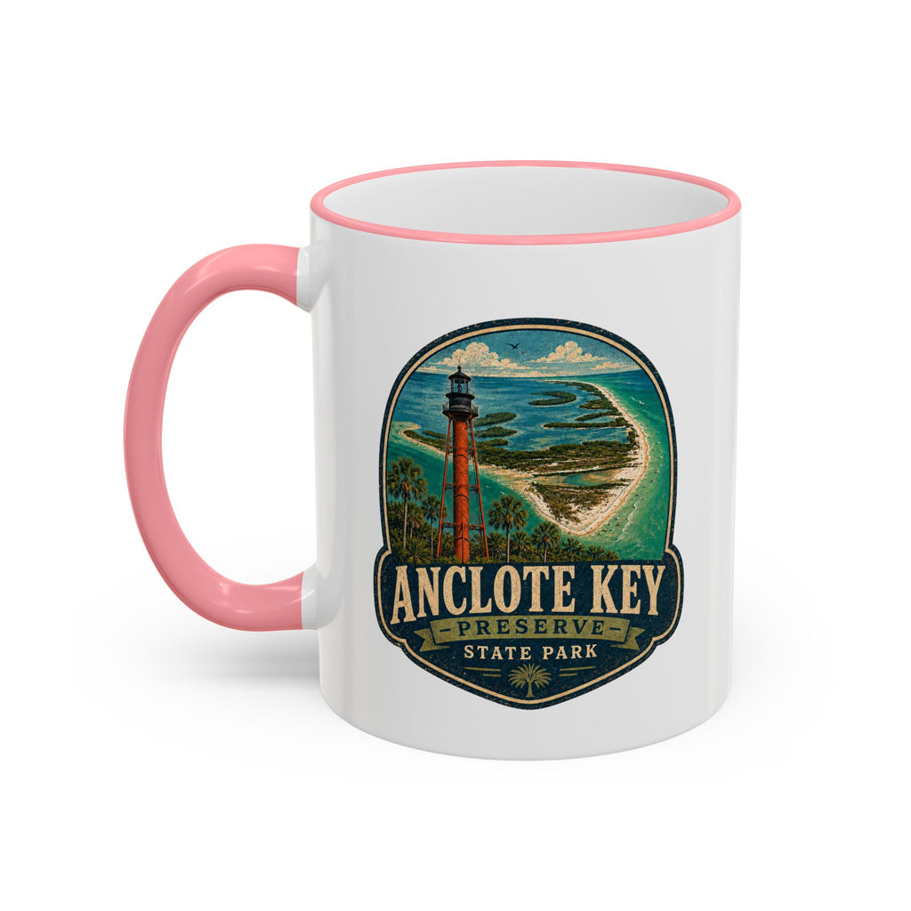 Anclote Key Vintage Mug — Accent Rim & Handle 11oz/15oz