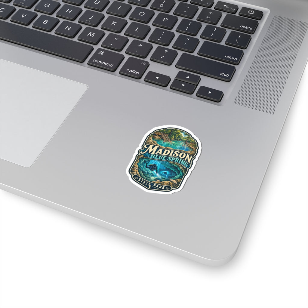 Madison Blue Spring State Park Sticker — Scenic Cave & Spring Dive Kiss-Cut Sticker