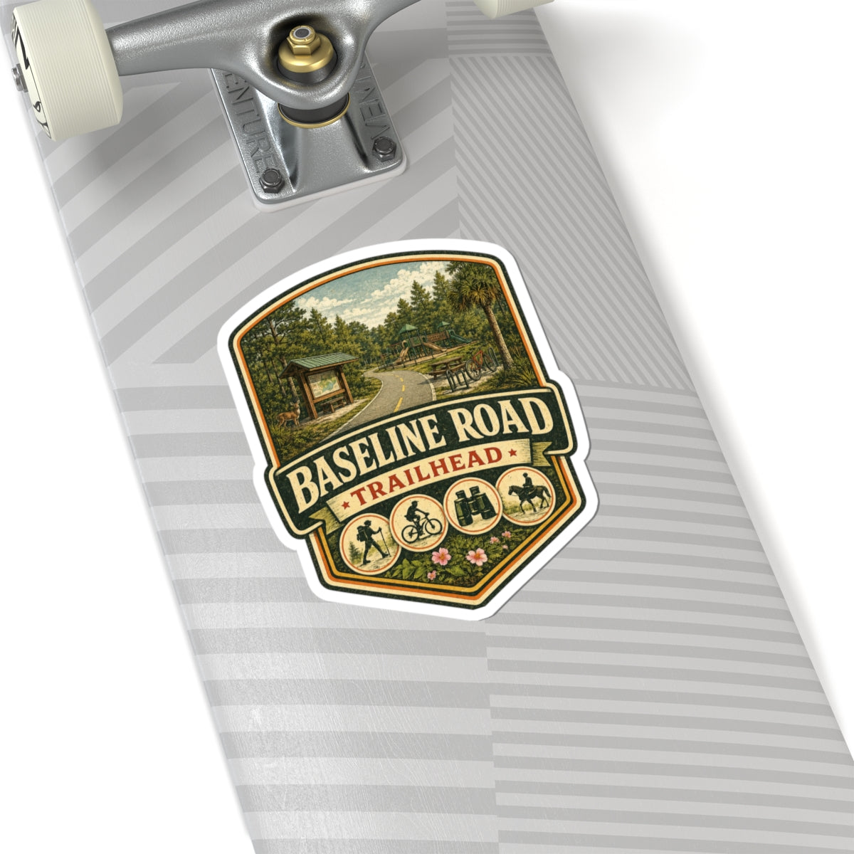 Baseline Road Trailhead Sticker — Outdoor Hiking, Biking & Camping Decal