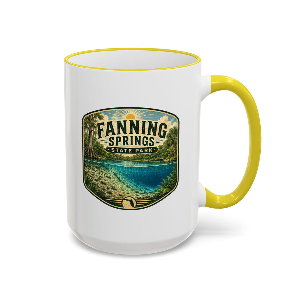 Fanning Springs Vintage Mug — Accent Rim & Handle 11oz/15oz