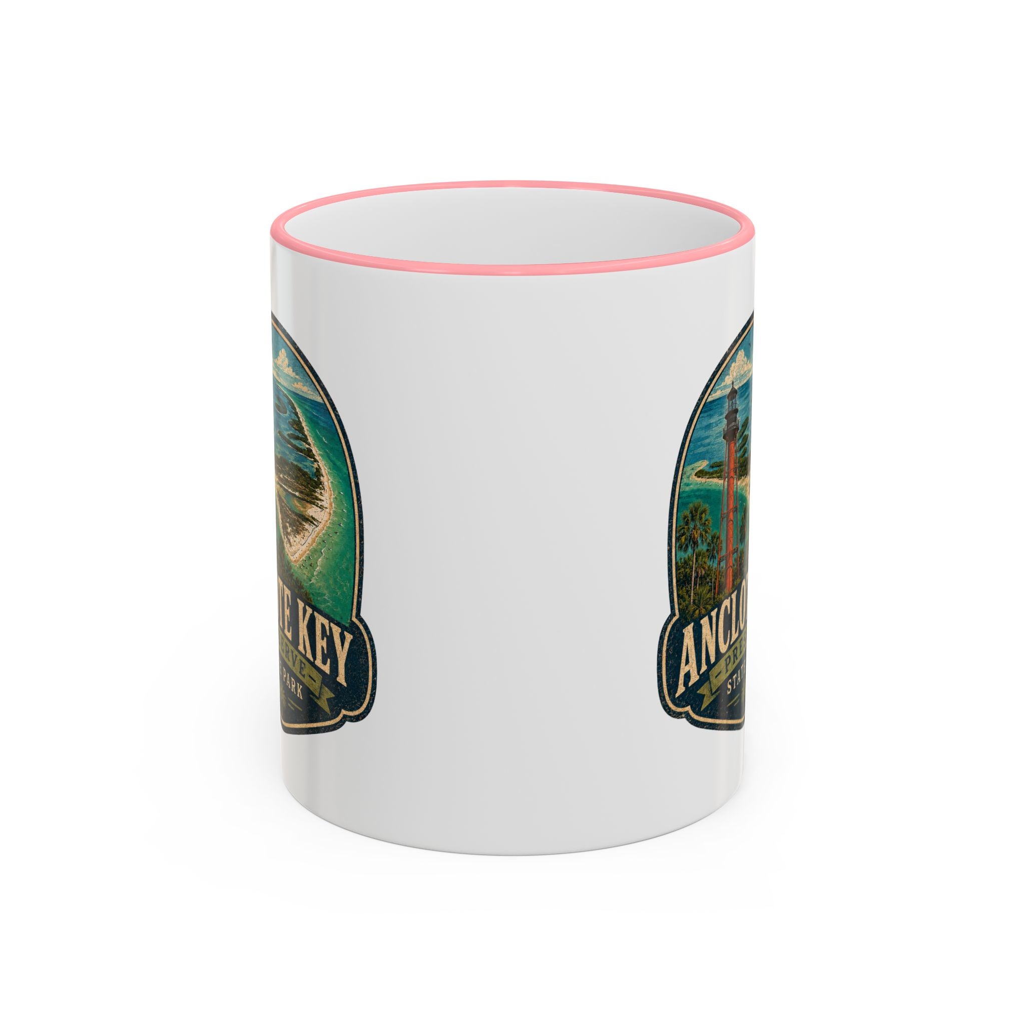 Anclote Key Vintage Mug — Accent Rim & Handle 11oz/15oz