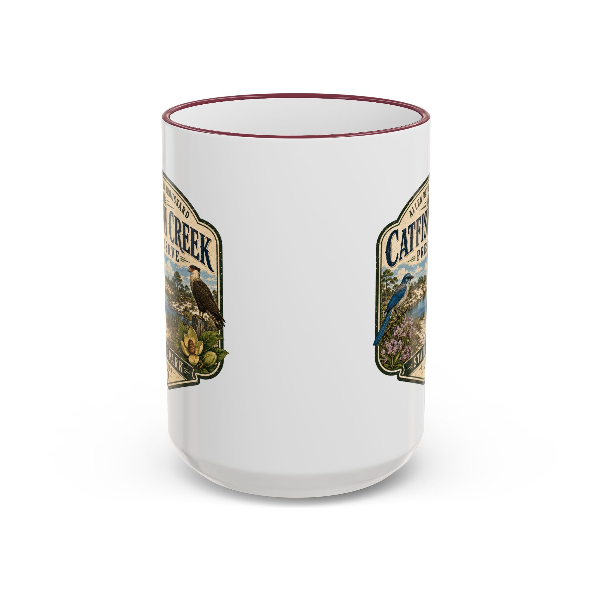 Catfish Creek Vintage Mug — Accent Rim & Handle 11oz/15oz