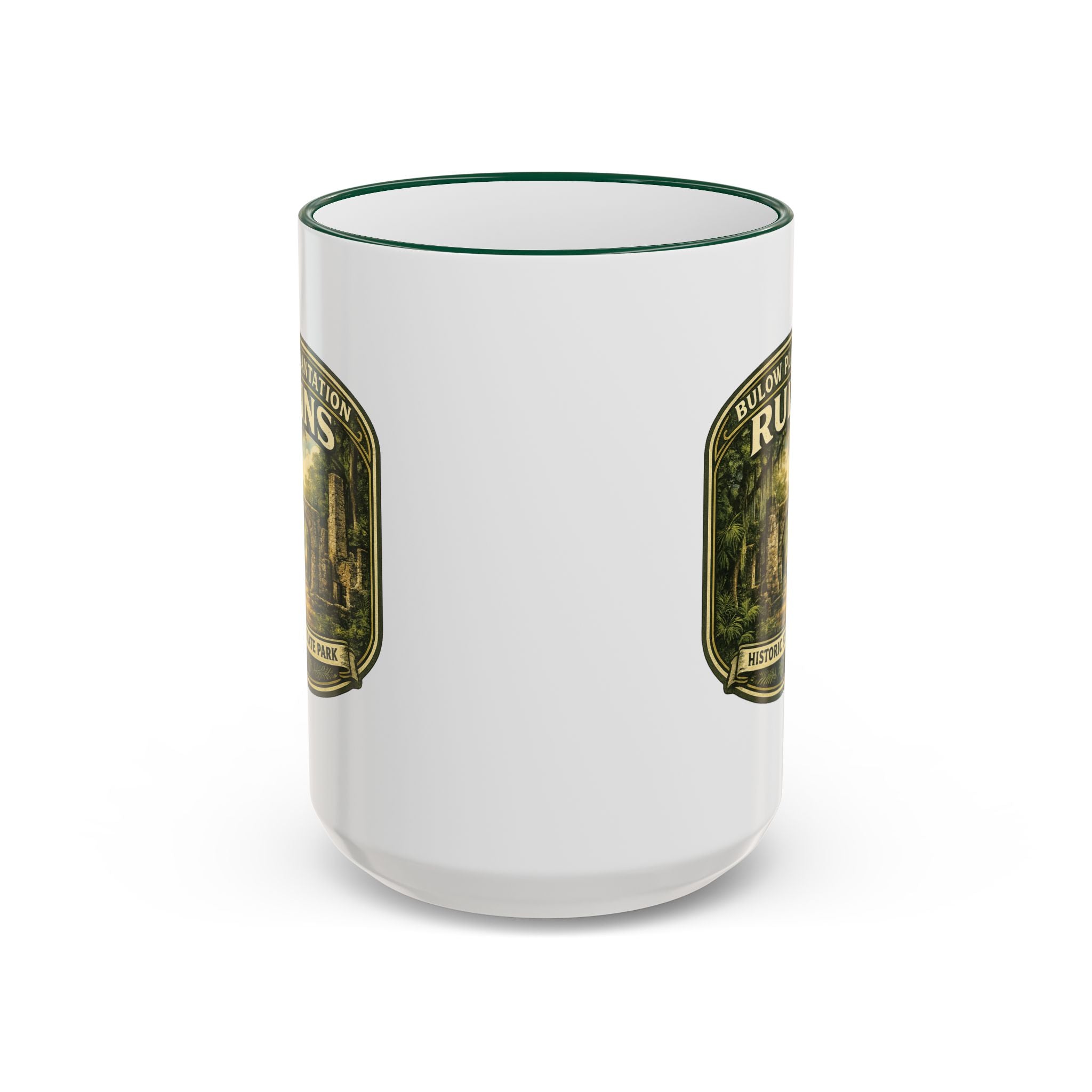 Bulow Ruins Vintage Mug — Accent Rim & Handle 11oz/15oz