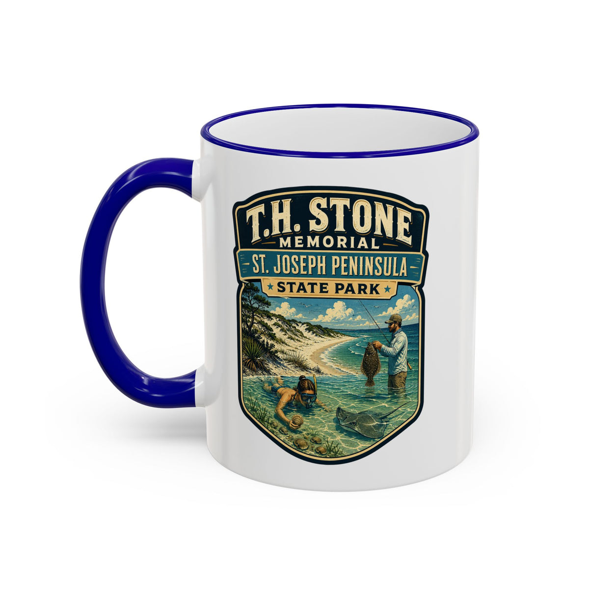 T.H. Stone Memorial Mug — Accent Rim & Handle 11oz/15oz